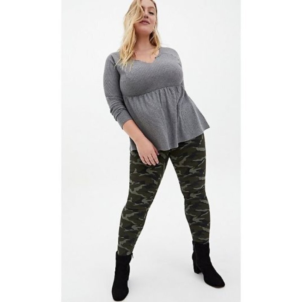 Torrid Sky High Camo Twill Skinny Pants